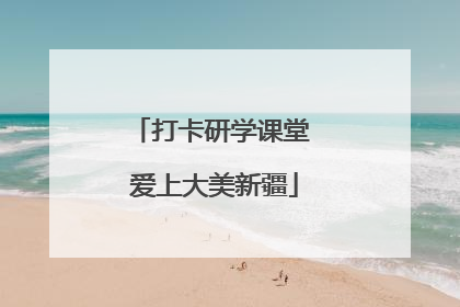 打卡研学课堂 爱上大美新疆