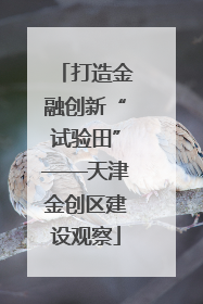 打造金融创新“试验田”——天津金创区建设观察