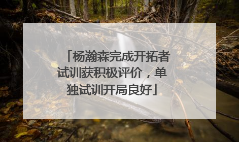 杨瀚森完成开拓者试训获积极评价，单独试训开局良好