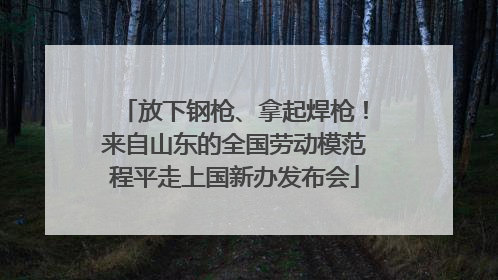 放下钢枪、拿起焊枪！来自山东的全国劳动模范程平走上国新办发布会