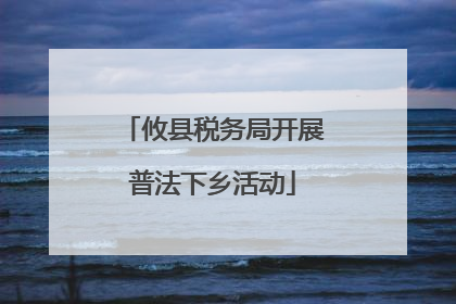 攸县税务局开展普法下乡活动