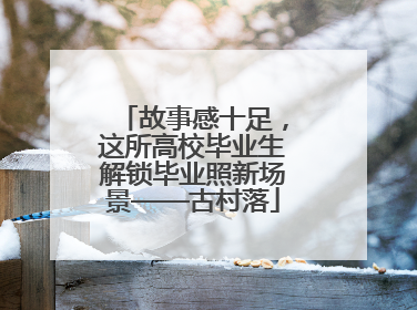 故事感十足，这所高校毕业生解锁毕业照新场景——古村落
