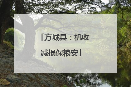 方城县：机收减损保粮安