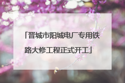 晋城市阳城电厂专用铁路大修工程正式开工