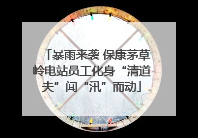 暴雨来袭 保康茅草岭电站员工化身“清道夫”闻“汛”而动