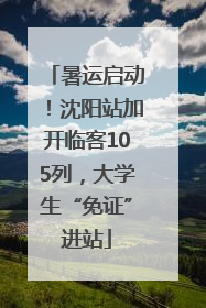 暑运启动！沈阳站加开临客105列，大学生“免证”进站
