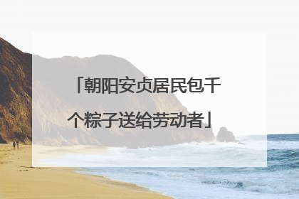 朝阳安贞居民包千个粽子送给劳动者