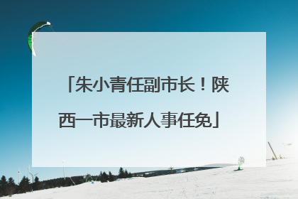 朱小青任副市长！陕西一市最新人事任免