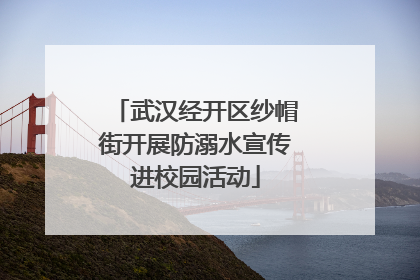 武汉经开区纱帽街开展防溺水宣传进校园活动