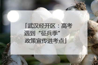武汉经开区：高考遇到“征兵季”  政策宣传进考点