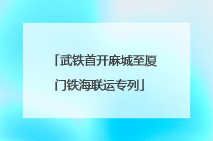 武铁首开麻城至厦门铁海联运专列