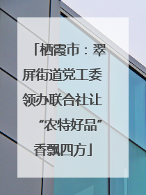 栖霞市：翠屏街道党工委领办联合社让“农特好品”香飘四方