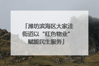 潍坊滨海区大家洼街道以“红色物业”赋能民生服务