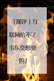 潮评丨互联网给不了韦东奕想要的
