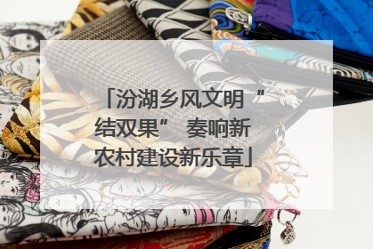 汾湖乡风文明“结双果” 奏响新农村建设新乐章