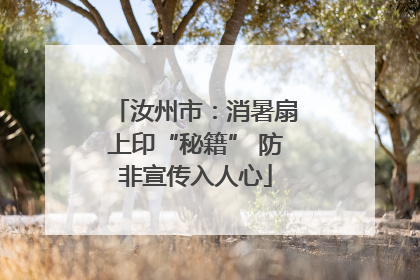 汝州市：消暑扇上印“秘籍” 防非宣传入人心