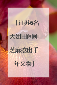 江苏6名大姐田间种芝麻挖出千年文物