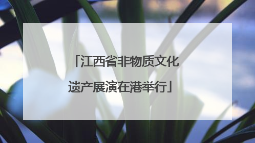 江西省非物质文化遗产展演在港举行