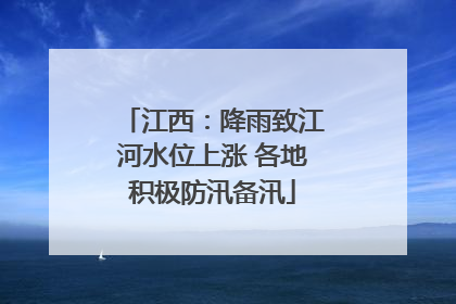 江西：降雨致江河水位上涨 各地积极防汛备汛