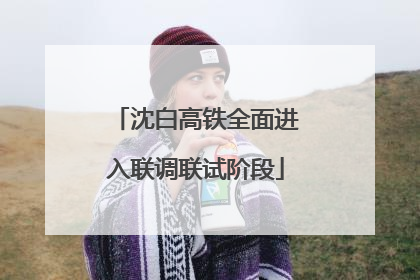 沈白高铁全面进入联调联试阶段