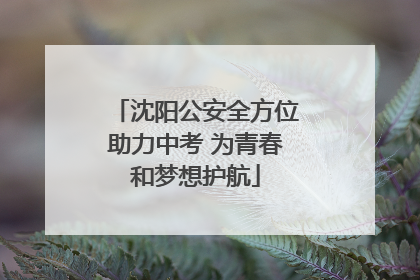 沈阳公安全方位助力中考 为青春和梦想护航