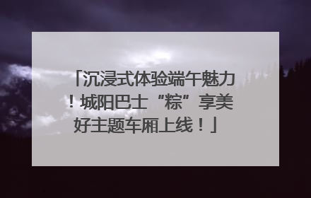 沉浸式体验端午魅力！城阳巴士“粽”享美好主题车厢上线！