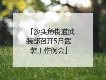 沙头角街道武装部召开5月武装工作例会
