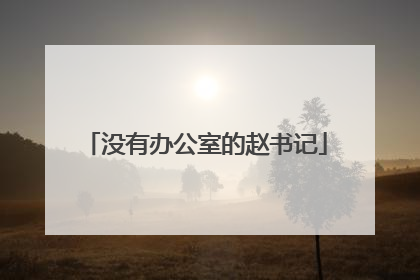 没有办公室的赵书记