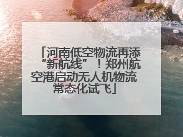 河南低空物流再添“新航线”！郑州航空港启动无人机物流常态化试飞