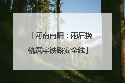河南南阳：雨后换轨筑牢铁路安全线