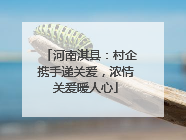河南淇县：村企携手递关爱，浓情关爱暖人心
