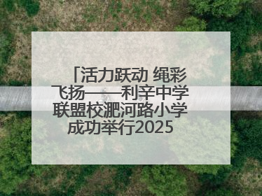 活力跃动 绳彩飞扬——利辛中学联盟校淝河路小学成功举行2025年春季跳绳比赛