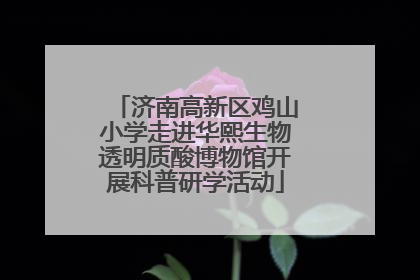 济南高新区鸡山小学走进华熙生物透明质酸博物馆开展科普研学活动