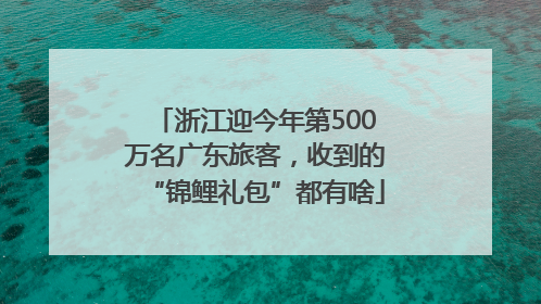 浙江迎今年第500万名广东旅客，收到的“锦鲤礼包”都有啥