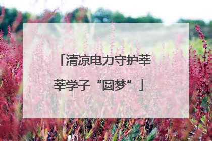清凉电力守护莘莘学子“圆梦”