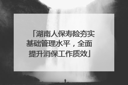 湖南人保寿险夯实基础管理水平，全面提升消保工作质效