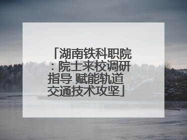 湖南铁科职院：院士来校调研指导 赋能轨道交通技术攻坚