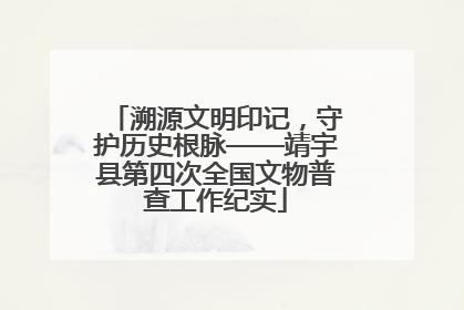 溯源文明印记，守护历史根脉——靖宇县第四次全国文物普查工作纪实