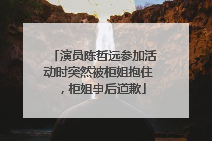 演员陈哲远参加活动时突然被柜姐抱住，柜姐事后道歉
