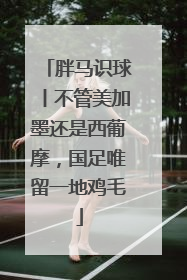 胖马识球丨不管美加墨还是西葡摩，国足唯留一地鸡毛