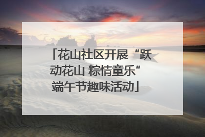 花山社区开展“跃动花山 粽情童乐”端午节趣味活动