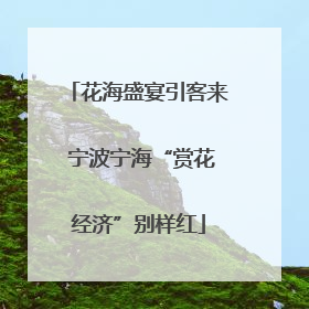 花海盛宴引客来 宁波宁海“赏花经济”别样红