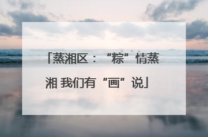 蒸湘区：“粽”情蒸湘 我们有“画”说