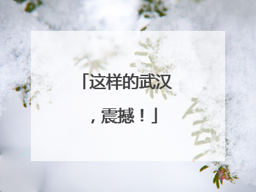 这样的武汉，震撼！