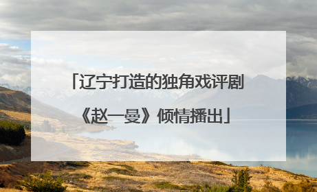 辽宁打造的独角戏评剧《赵一曼》倾情播出