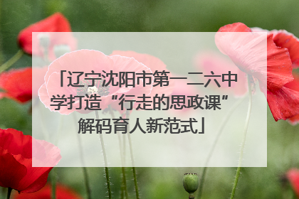 辽宁沈阳市第一二六中学打造“行走的思政课” 解码育人新范式