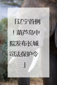 辽宁首例！葫芦岛中院发布长城司法保护令