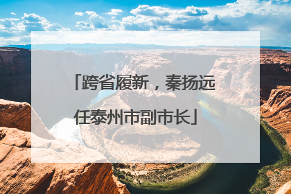 跨省履新，秦扬远任泰州市副市长