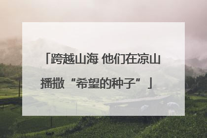 跨越山海 他们在凉山播撒“希望的种子”