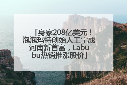 身家208亿美元！泡泡玛特创始人王宁成河南新首富，Labubu热销推涨股价